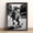 Skateboarding Corgi Art, variant on 12x16in Framed Singing Kitten Black and White Wood Print, Funny Cat Wall Art for Music Lovers Home Decor