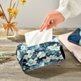 thumbnail image 6 of BZSMCE Leatehr Tissue Holders Cute Serene Blue Floral Garden Pattern Tissue box, 6 of 8