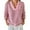 Pink, variant on Women's Solid Color Casual Knit V Neck Loose Sweater