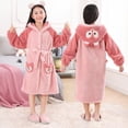 thumbnail image 1 of Pijamas de Hello Kitty Kawaii de Sanrios, ropa de dormir con capucha y dibujos animados de corazón de terciopelo coral para niñas y niños, juguetes de regalo, 1 of 6