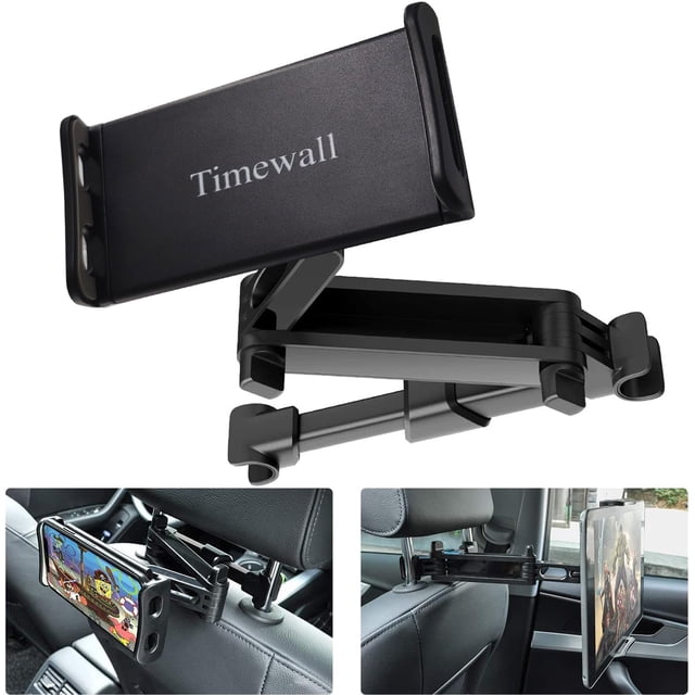 Soporte para reposacabezas de coche para tablet Timewall de 5 a 11 pulgadas, negro