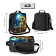 thumbnail image 2 of Balery Vintage Starry Sky Sunflower Caja de Almuerzo y Bolsa de Almuerzo para Hombres y Mujeres, Bolsa de Almuerzo Reutilizable con Gran Capacidad, Bolsa de Almuerzo Aislada, 2 of 7