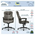 thumbnail image 2 of Serta Connor Office Chair Gray Bonded Leather, 2 of 14