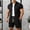 🔥 Black, variant on Dianli Men's Solid Color Casual Loose Sports Elastic Waist Shorts and Double Pocket Lapel Half Button Top Set, Relaxed Fit Beachwear, Button Front Two Piece Summer Fashion Suit Pink M