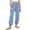 Sky Blue, variant on SROBPTY Teen Girls Pants Solid Elastic Waist Straight Leg Soft Breathable Trousers for 1-14Y