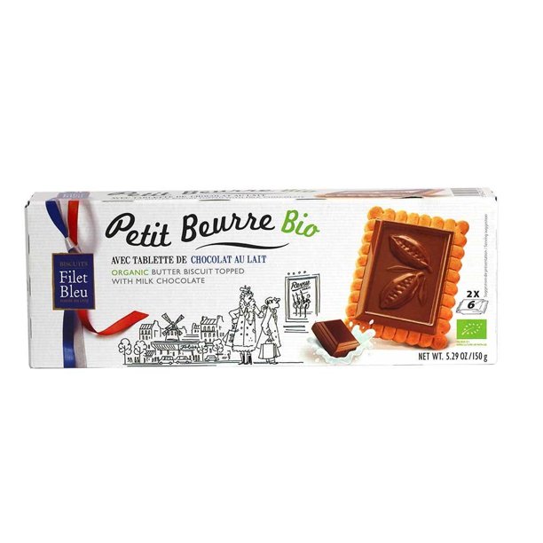 Filet Bleu - Organic Pure Butter Biscuits With Milk Chocolate, 150G Box  (3-Pack) - Walmart.com
