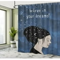 thumbnail image 5 of Ambesonne Wording Shower Curtain, Dreamy Girl Words, 69"Wx84"L, Blue, 5 of 5