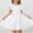 White, variant on DAETIROS Girls White Square Neck Ruffle Sleeve Dress Soft Stretchy A-Line Casual Kids Party Wear Nylon Spandex 2-7 Years,Size 5-6 T