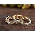 thumbnail image 4 of 0.75 Carat Sterling Silver Band with 18k Yellow Gold Plating Wedding Band with Moissanite Anniversary Ring, 4 of 9