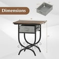 thumbnail image 3 of Costway 2 PCS Side Table with Fabric Drawer Carved Metal Frame End Table Nightstand, 3 of 10