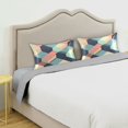 thumbnail image 3 of Yayeee Pillowcase Standard Size Set of 2 Satin Wrinkle Resistant Pillow Case, Pink Cubes, 3 of 7