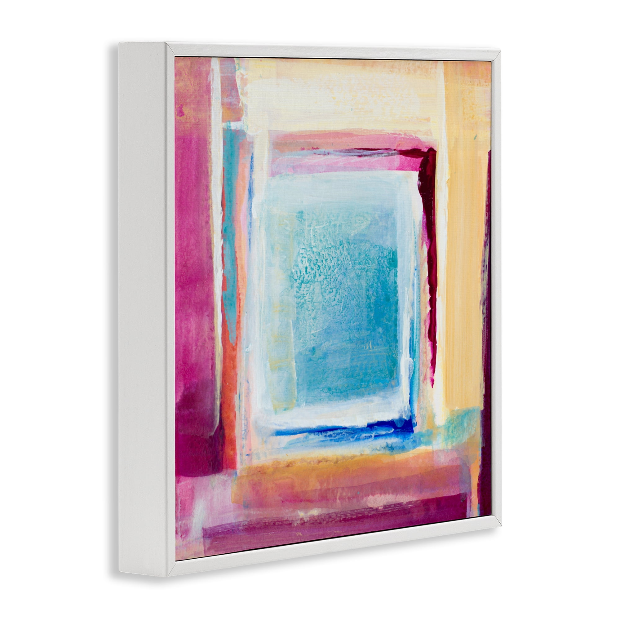 Stupell Industries Bright Colors New Day White Framed Giclee Art, design by Lanie Loreth
