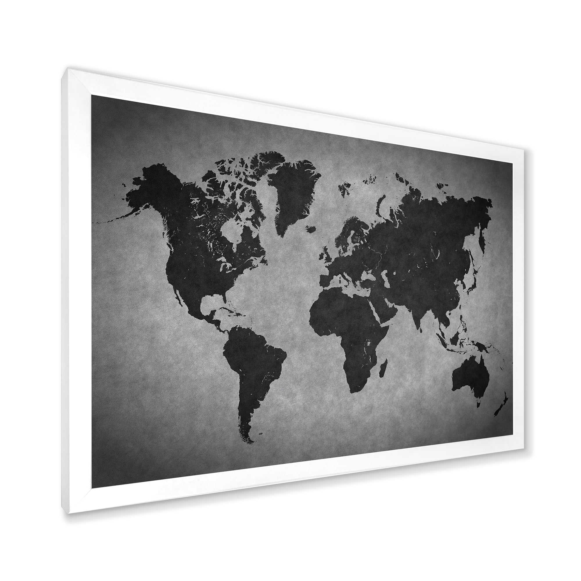 Designart 'Ancient World Map IX' Vintage Framed Art Print
