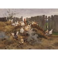 thumbnail image 3 of Geza Vastagh 14x11 Black Modern Framed Museum Art Print Titled - Huhnerhof, 3 of 5