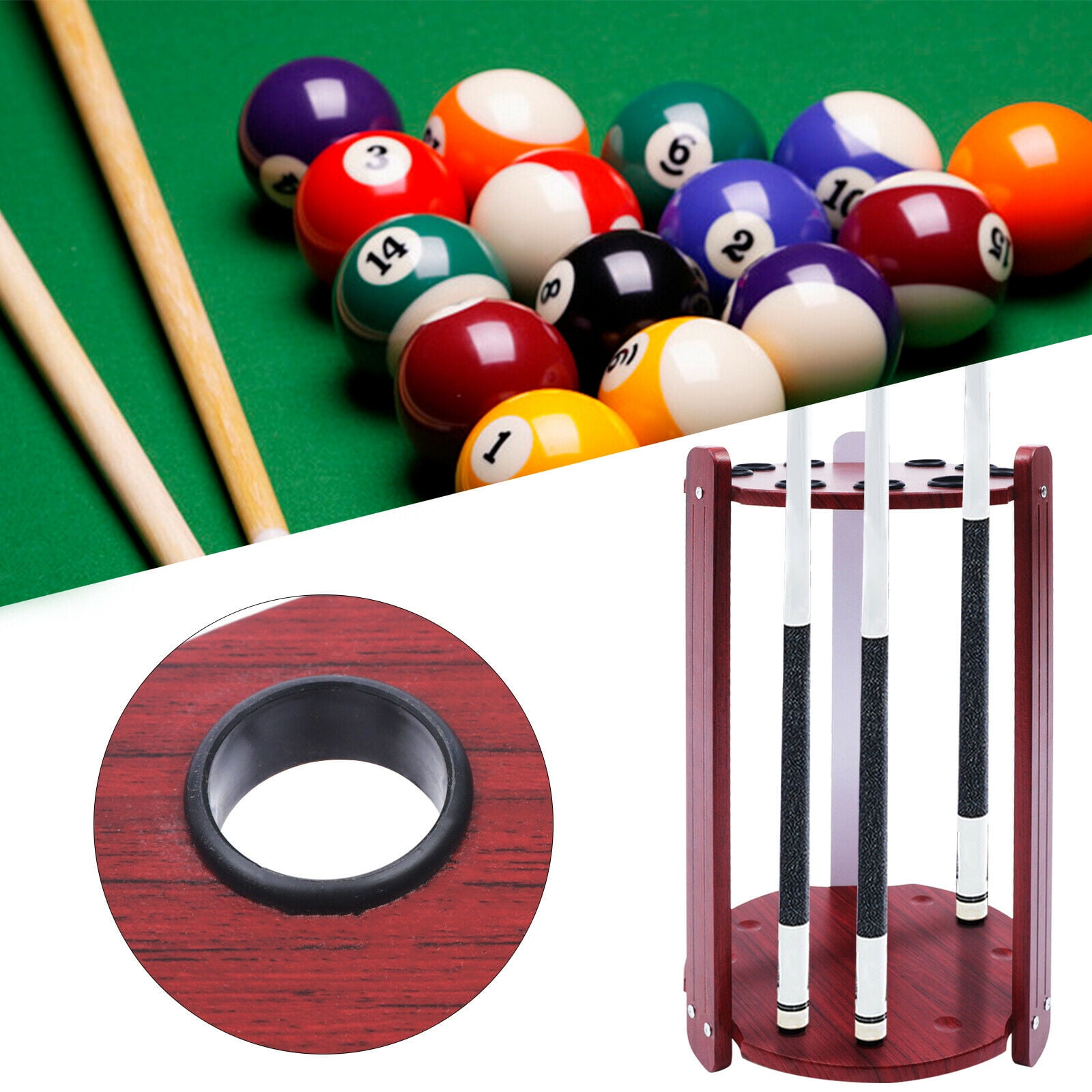 Pool Table Accessory Floor Corner Cue Rack Cue Stand Holds 12 Cues Easy to Clean Billiards Rack Holder for Pool Bars Clubs Billiard Players Homes 