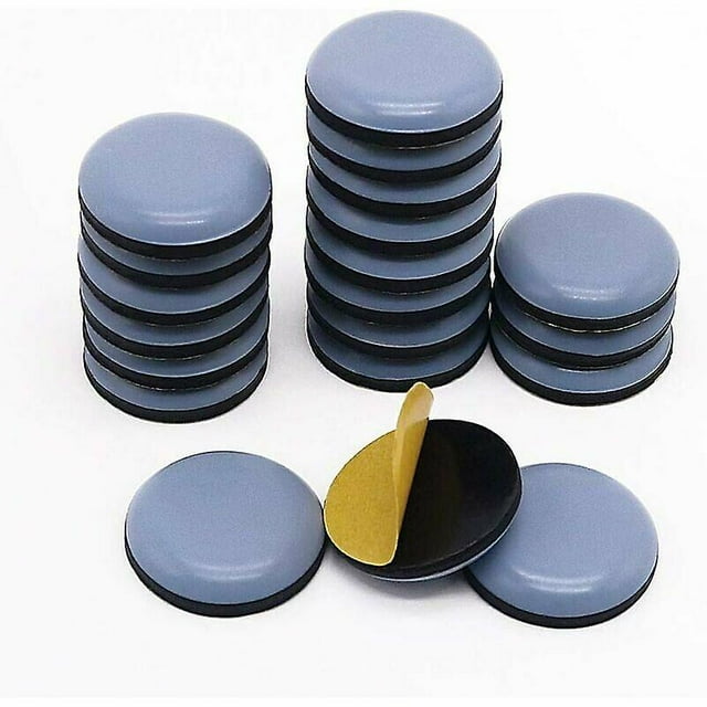 Set of 20 Self-Adhesive Teflon Pads to Make Moving Furniture Easier.