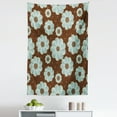 thumbnail image 1 of Brown and Blue Tapestry, Retro Daisy Pattern with Polka Dot Background Abstract Design, Fabric Wall Hanging Decor for Bedroom Living Room Dorm, 5 Sizes, Pale Seafoam Umber Brown, by Ambesonne, 1 of 1