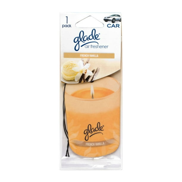 Glade Paper Candle Hanging Car and Home Air Freshener, French Vanilla