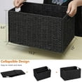 thumbnail image 2 of Wicker Storage Basket, Set of 2 Hand-Woven Paper Rope Wicker Basket, Small Storage Baskets for Organizing Toilet Paper Baskets, Foldable Large Cube Storage Organizer Bin for Shelves (Black), 2 of 7