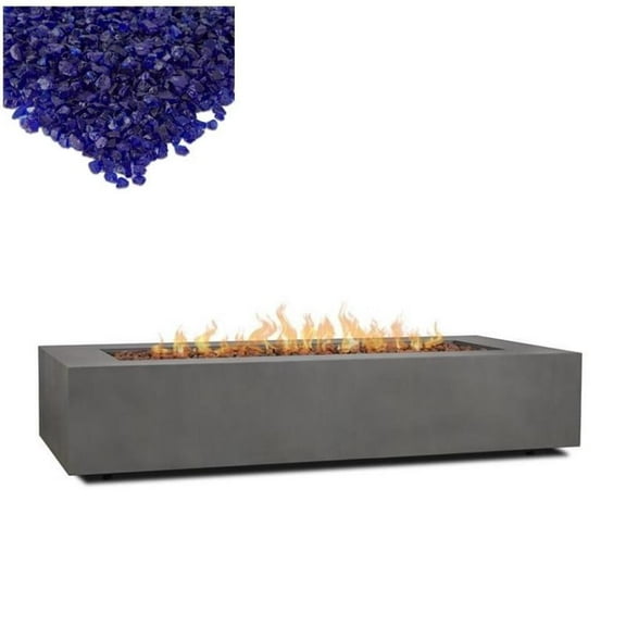 Home Square 2-Piece Set with 70" Rectangle LP Fire Table Fire Glass
