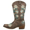 thumbnail image 3 of Roper Womens Riley Floral Embroidery Snip Toe Cowboy  Mid Calf Boots, 3 of 5