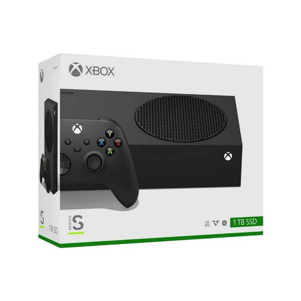 Consola de Videojuegos Microsoft XBOX Series S con 1 Control; 1TB, Carbon Black; Negro