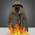 thumbnail image 2 of Men's Winter Medium Length Padded And Thickened Coat With Pockets Jacket, 2 of 4