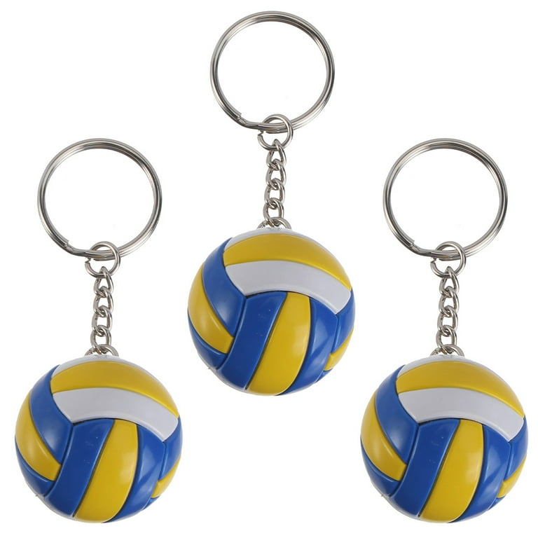 3pcs Simulation Volleyball Key Chain Pendants Volleyball Sports