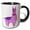 Black/White, variant on 3drose, Cute Image of Watercolor Smiling Purple Llama Illustration, 11oz Mug