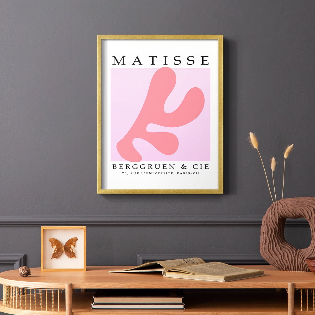 Matisse CCCLIII in Gold Solid Wood 8 x 10 Framed Print