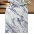 thumbnail image 2 of Abstract Marble Texture Table Runner 36 Inches Long,Kitchen Dining Tablerunners Blue Geometric Art Linen Table Runners Dresser Scarves for Home Dinner Wedding Holiday Party Decor, 2 of 9