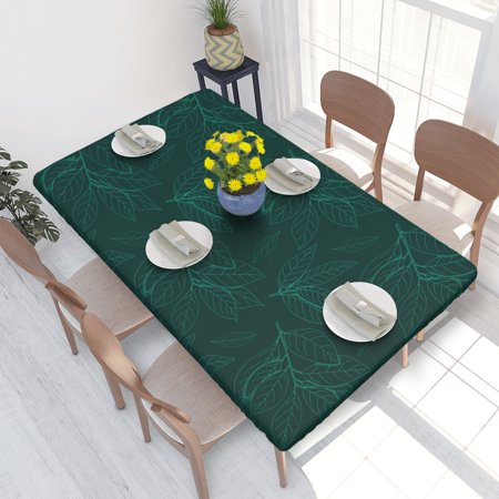 

Home Deluxe Tablecloth Flower Pattern Background (53) Waterproof Elastic Rim Edged Table Cover- For Christmas Parties And Picnics 4ft
