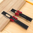 thumbnail image 6 of FEAMOS Woodworking Ruler Pocket Ruler Metal Slide Rule Professional Woodworking Ruler with Slide Stops Metal Working Ruler, 6 of 7