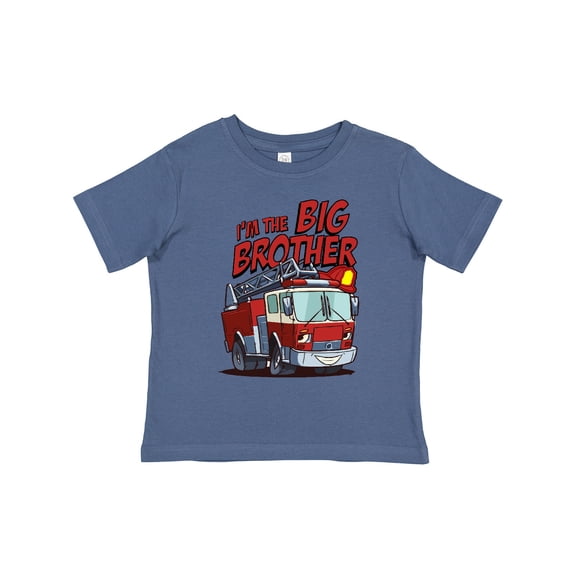 Inktastic Big Brother Fire Truck Boys Toddler T-Shirt