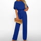 thumbnail image 5 of Puntoco Mono De Manga Corta Con Botones Para Mujer Azul Xxl,Regalos Para Mujer Joven, 5 of 9