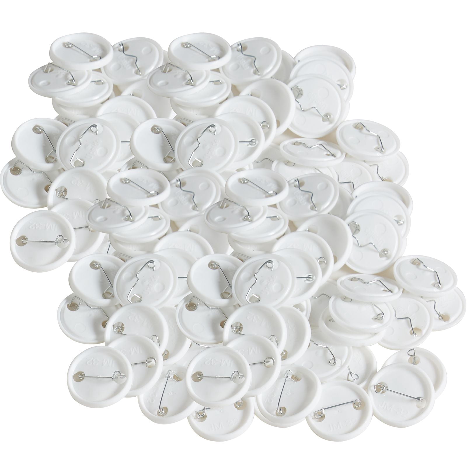 Pinback Button Parts 500 Sets 32mm Metal Covers and Bottom Parts High Transparency Films for Button Maker DIY Badges