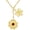 Flower Sun Coin, variant on Chunky Gold Necklace for Women – 18K Waterproof Heart & Sun Charm Layered Paperclip Chain Choker, Statement Gold Jewelry, Tarnish Resistant for Daily Wear, Gift for Wife Mom Friend