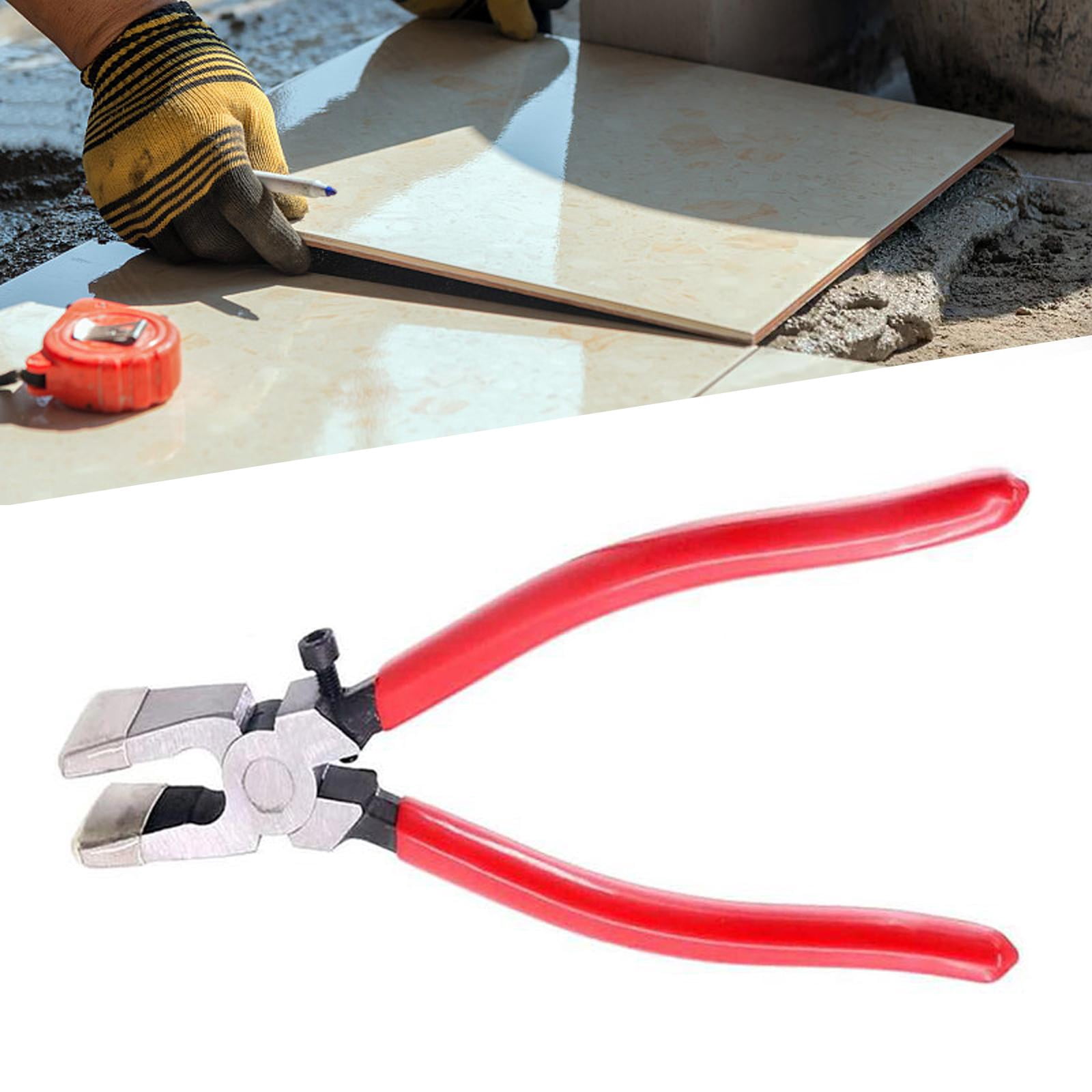 Key Fob Pliers, Glass Cutting Tool, Grozing Pliers, Metal Glass Running Pliers, Glass Breaking Pliers for Mosaics, Tiles, Stained Glass 8inch Curved