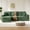 Green-3 Seats, variant on Solid Wood Frame Corduroy Sofa Couch, Neche 100" Sectional for Living Room, L-Shaped, Gray