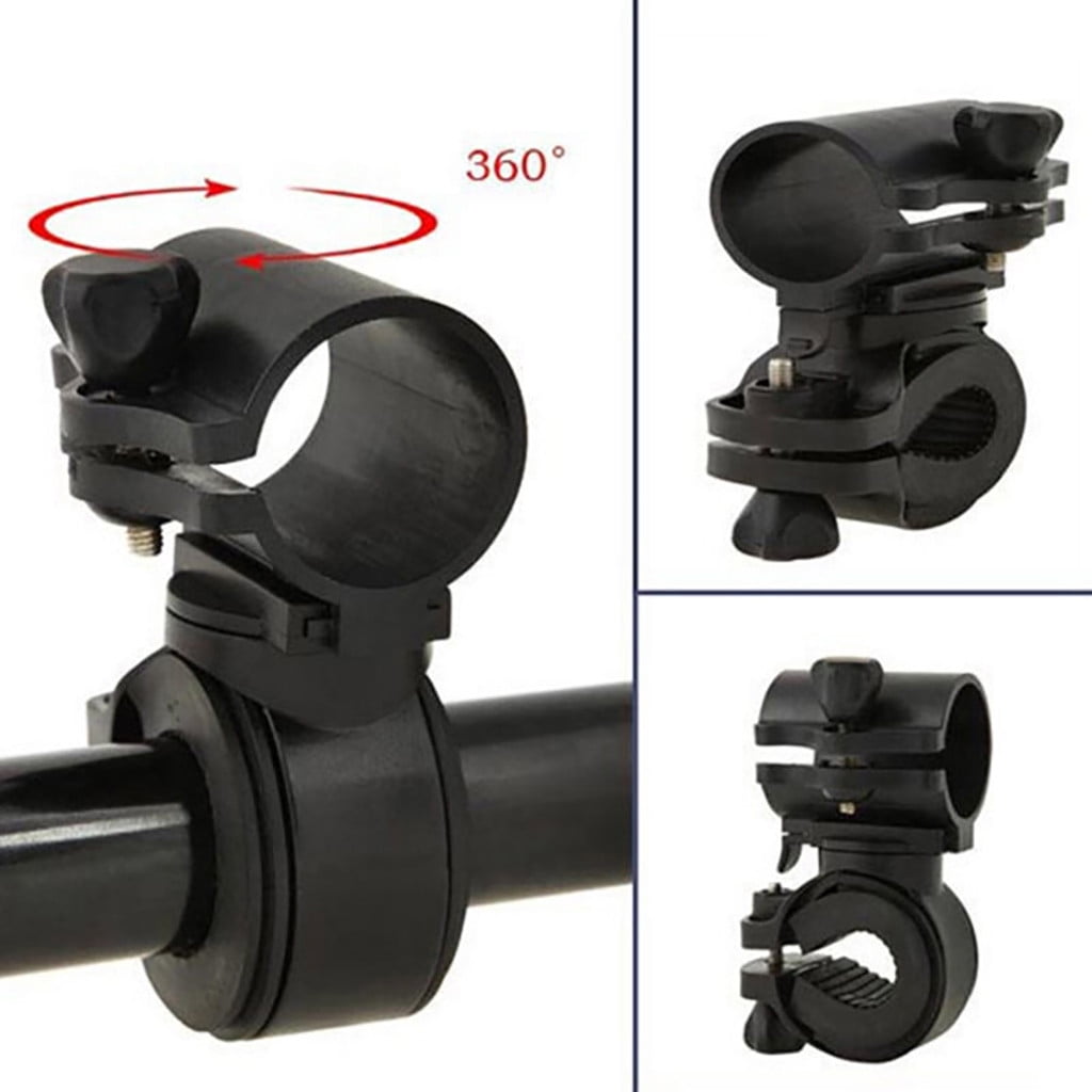 Bicycle Front Light Torch Clip Bracket 360° Rotation Flashlight Holder New