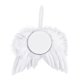 thumbnail image 1 of Almacén de China y EE. UU., sublimación en blanco, ala de plumas de MDF, adorno de Navidad, adorno de ala de ángel en blanco para decoración de árbol de Navidad, 1 of 4