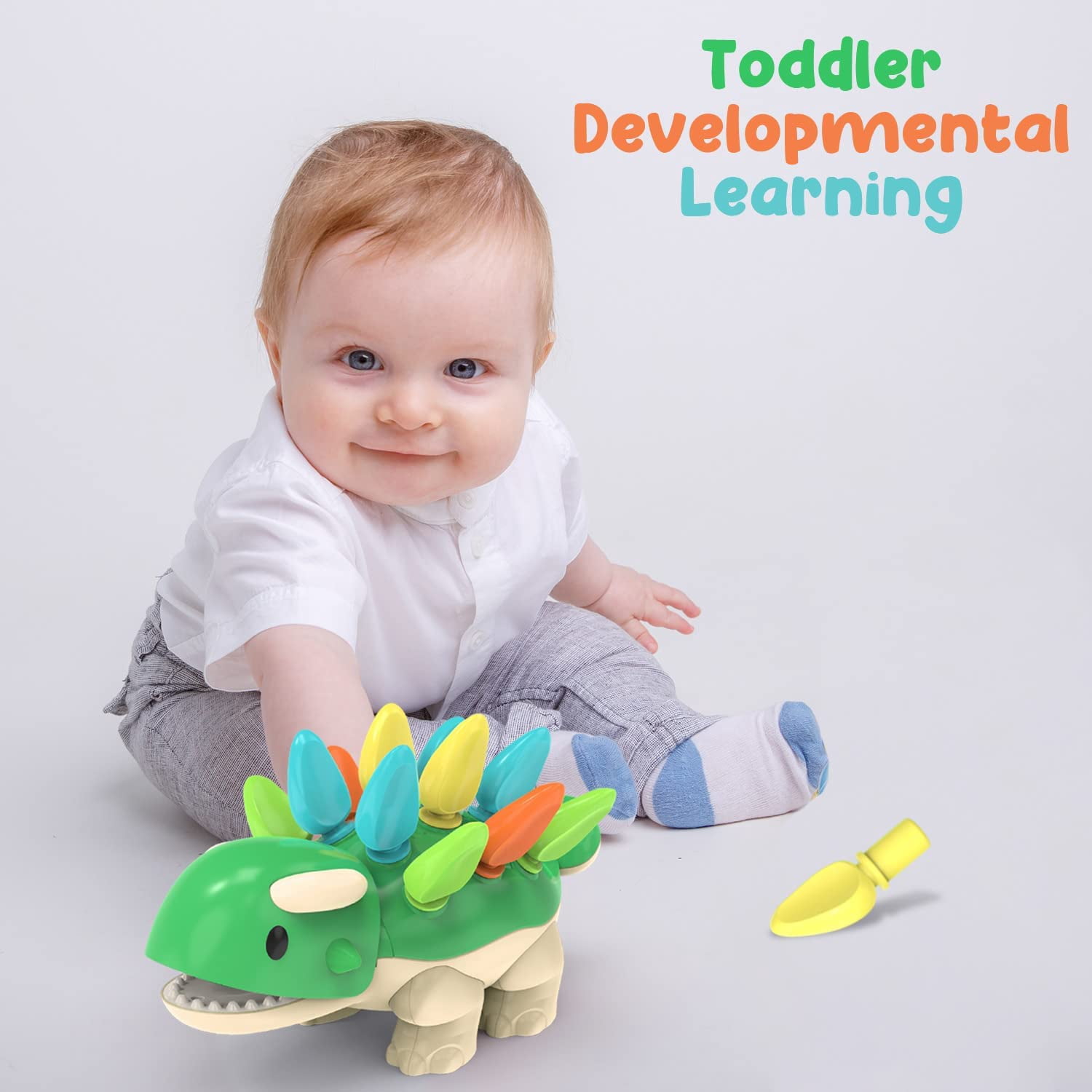Boxgear Dinosaur Learning Toy, Ankylosaurus with 12 Colorful Spikes, Educational Fun for Kids
