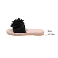 thumbnail image 5 of KIJBLAE Women's Round Toe One Band Soft Sole Slide Slippers, Wide Width Indoor Outdoor Non Slip Casual Summer Beach Slides Black 38, 5 of 9
