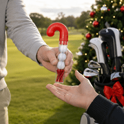 Candy Cane Golf Ball Gift Set – 3 Golf Balls & 10 Wooden Festive Tees