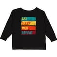 thumbnail image 3 of Inktastic Motocross BMX off Road Eat Sleep Mud Repeat Boys or Girls Long Sleeve Toddler T-Shirt, 3 of 5