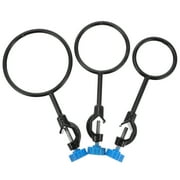 6 Pcs Iron Tricyclic Ring for Experiment Laboratory Support Rings with Clamps Chemical Equipment Chemistry Three
