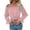 Pink, variant on Long Sleeve Shirts for Women Y2k Floral Mesh Patchwork Off Shoulder Ruffle Trim Cropped Blouse Top