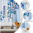 thumbnail image 2 of Flying Butterflies Kitchen Window Curtains Over Sink Many Different Blue Short Curtain Bathroom Small Window Treatment Tier Drapes 42"W x 96"L (Pack of 2), 2 of 6