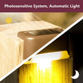 thumbnail image 3 of Luz de paso LED de luz solar para cubierta de 4 piezas para escaleras, terrazas, pasillos de jardín, escalones y cercas, 3 of 5