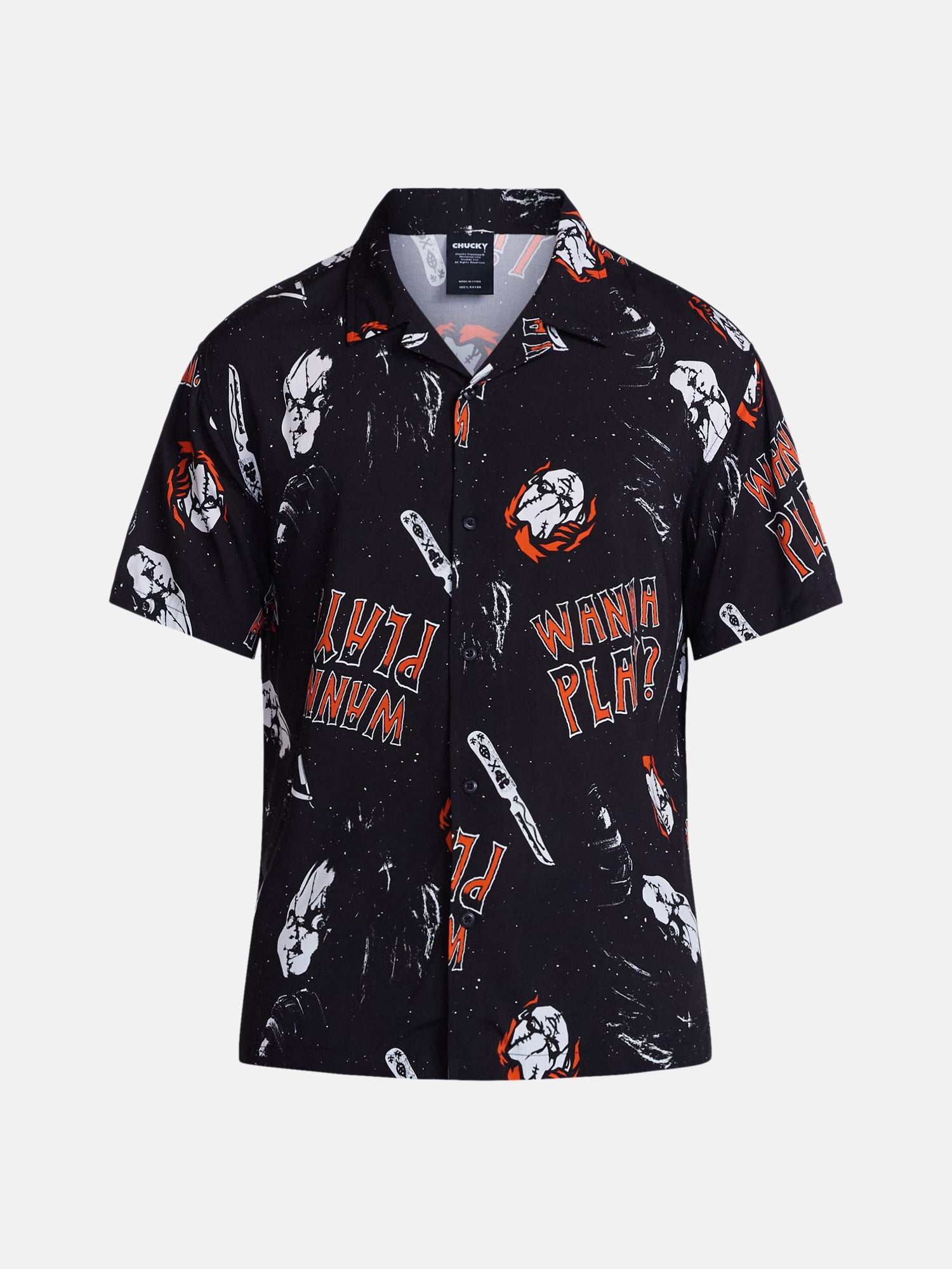 Chucky Men's and Big Men's Graphic Woven Shirt, Sizes S-2XL